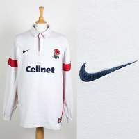 LAST 165 x NIKE VINTAGE RETRO CELLNET KIDS AND YOUTHS ENGLAND RUGBY HOME JERSEY