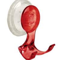 Hak przyssawkowy WENKO Paradise Red // Praktyczny hak o dużej sile ssania wykonany z czerwonego plastiku (ABS)