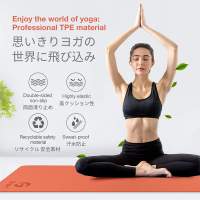 Gruper yoga mat, non-slip, environmentally friendly, for fitness, exercise mat with shoulder strap, pro yoga mats for women, exe