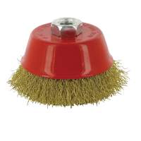 Silverline Brass Wire Cup Brush, Crimped, 100mm
