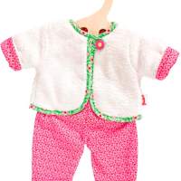 Doll reversible jacket Blumi with pants, size 35 - 45 cm, 1 piece