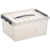 Sunware storage box Q-line H6162602 15l lid carrying handle transparent