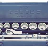 Socket wrench set CV: 15 pcs. 1 inch GEDORE for 4KT drive
