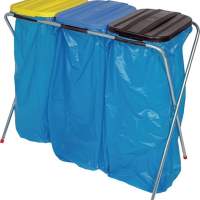 Waste collector cover square black, yellow, blue for 3x70l-120l bags