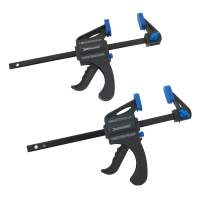 One-hand clamps, 100mm, pack of 2