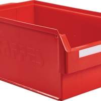 Storage bin size 1 red L500xW300xH250mm