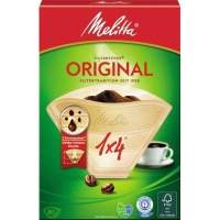 Melitta coffee filter bag type 1x4 206810 natural brown 80 pieces/pack.
