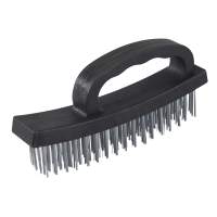 Wire brush with D handle, 4 rows