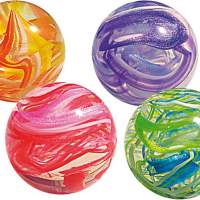 Flummi assorted colors marble look approx. 3cm in a display with 60 pieces
