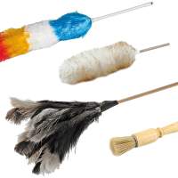 Ostrich feather duster wooden handle 40cm