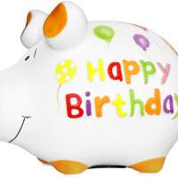 Piggy bank Happy Birthday color varies, 1 piece