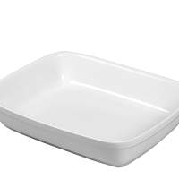 VISTA ALEGRE casserole dish rectangular earthenware 26.5x21.5x6.5cm white, 4 pieces