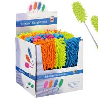HI duster telescopic handle assorted colors in a display with 25 pieces