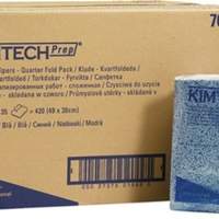 Process wipe KIMTECH 762 blue, 1-ply, 12 bags of 35 wipes