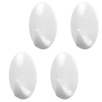 METALTEX adhesive hooks, egg-shaped, small, pack of 4 x 10 packs = 40 pieces