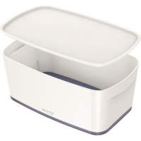 Leitz storage box with lid MyBox small 5l white/grey