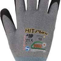 ASATEX gloves HitFlex N size 10 grey/black EN 388 category II, 1 pair