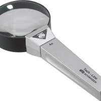 Hand magnifier Tech-Line Magnification 4x with plastic handle lens diameter 65mm