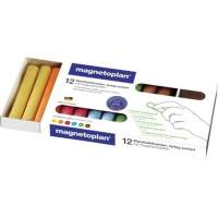 magnetoplan blackboard chalk 12306 assorted colors 12 pieces/pack.