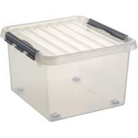 Sunware storage box Q-line H6163202 26l 40x40x28cm wheels transparent