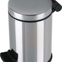 Pedal waste collector 4l, polished stainless steel
