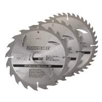 Carbide circular saw blades with 20, 24 and 40 teeth, 3 pack