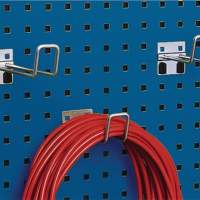 Hanger hook D.150xW.60mm wire D.6mm for Bott perforated panels, 5 pcs.