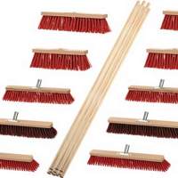 Broom set 8 brooms Elaston 2 Elaston/Arenga with 10 handles 1400mm