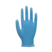 Niebieskie jednorazowe rękawice ochronne i diagnostyczne Vitril Vitril Rękawiczki jednorazowe Opakowanie 100 sztuk ABSOLUTE REMA
