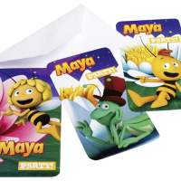 Maya l'abeille - 6 cartes d'invitation avec enveloppes